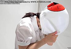 Old Man In Mask Explores Fetish