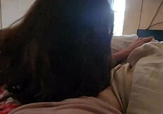Unprofessional video of a teen Cumming on a big cock in the morning