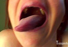 violet tongue and teeth