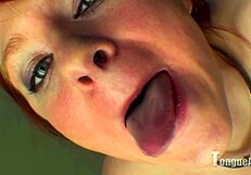 violet tongue and teeth