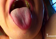 violet tongue and teeth