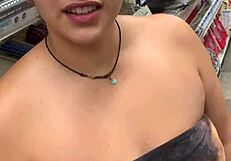 Horny Latina Gets Caught Taking Monster Cock In Store