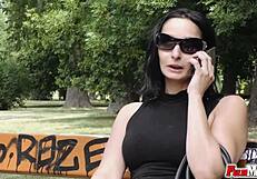 milf honey gives footjob and titjob