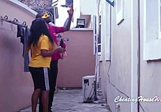 dish installer fucks housewife outdoor quickie