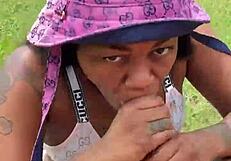 Ebony Girl Swallows Big Black Cock Sloppily In Public POV