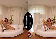 red fox milf with tattoos masturbating solo in vr