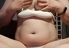 an amateur explores gentle breast techniques in a homemade setting