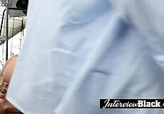 Naughty Blonde DEEPTHROATING Black Hammer