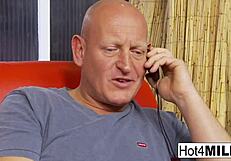 Blonde babe gets big tits covered in jizz!