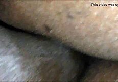 Black amateur couple enjoys closeup intimate moments