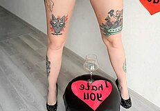 Dominatrix Nika Mistress Humiliates with Golden Rain on Valentine's Day