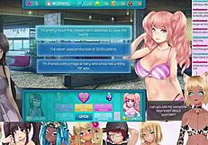 Vtuber Lewdneko Plays Huniepop 2 Double Date! Piercing Boobs And Big Ass Action!