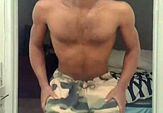 mature woman does workout routine in dorm with roommate