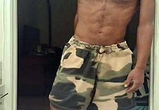 mature woman does workout routine in dorm with roommate