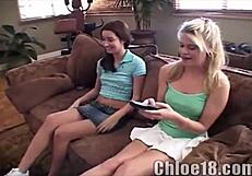 Chloe 18 And Little 18+ Summer Share A Kiss