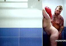 Redhead Chubby BBW Fucks Hardcore in Bathroom Shower