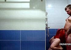 Redhead Chubby BBW Fucks Hardcore in Bathroom Shower