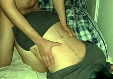 Thick asian teen rides monster cock after pickup