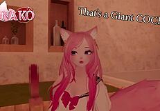 Cat girl Kanako rides huge dick