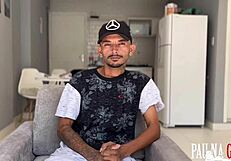 On the sofa, novice Luke thrusts hard, making brunette Rita moan deliciously.