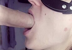 This blowjob scene ends with cum in mouth, so satisfying.