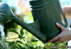 i finger my teen lesbian partner's tight ass with a buttplug for her first time.