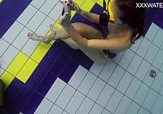 hey adeline, why are you letting a girl film you naked by the pool today?