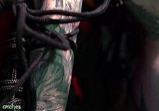 Bound Girl Gags on Jovan Jordan's Monster Cock