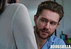 sofi ryan shows her tits and teases with blowjob and doggystyle