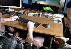 charlies double penetration in a threesome with kevin and terry