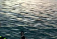 Mexican Chick Fingering Shaved Pussy On Jet Ski