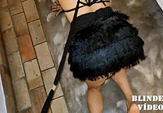 Amateur Brunette Licks Shaved Pussy Before Anal Plug Fucking