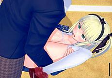 【erogē koikatsu!】kinpatsu bakunyū tsuyoki jk「yūki orikyara」no oppai momimakurih!【hentai game】