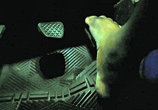 the driver accidentally touches the gas pedal with his bare toes while groping the feet 😲