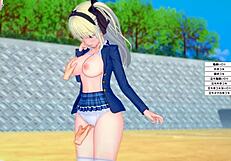 【erogē koikatsu!】kinpatsu bakunyū tsuyoki jk「yūki orikyara」no oppai momimakurih!【hentai game】