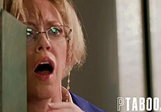 Tits and ass slapping in a library
