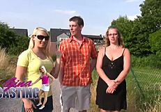 Gina Gives Blowjob In Casting