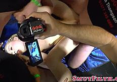 jizzy german slut gets fucked backstage