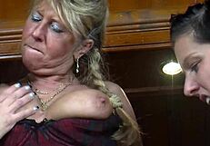 Lesbian friends dive into a wild threesome!