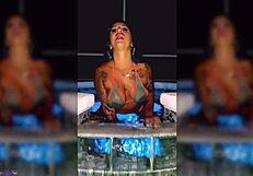 In Bikini Blues, the LATINA pornstar with TATTOOS MASTURBATES to a SUPER SQUIRT