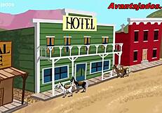 Cartoon gay sheriff drawing conversation