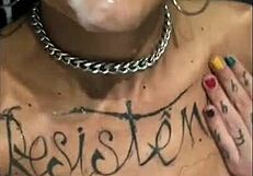 caroleta roots intensely fucks ass with dildo and toys for cumshot