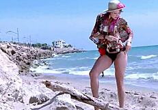 Petite Redhead Emy Russo Strips