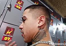 Two Twinks Swap Monster Cocks In Locker Room After Workout!