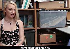 Cute Blonde Teen Carmen Callaway Gets Fucked by Mall Officer After Deal!