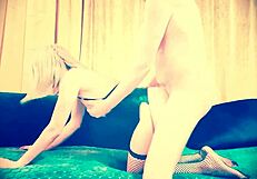 i watch the blond teen 18+ in black straps give a deep blowjob and get her pussy licked by the european amateur.