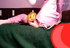 Cosplay Babe Masturbates With Huge Dildo! Intense Solo Fun!