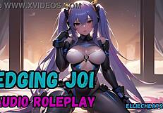 in this roleplay, the cleaning lady gives jerk off instructions to the servant