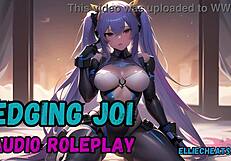 in this roleplay, the cleaning lady gives jerk off instructions to the servant