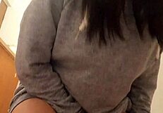 creamy dildo masturbation in my bathroom